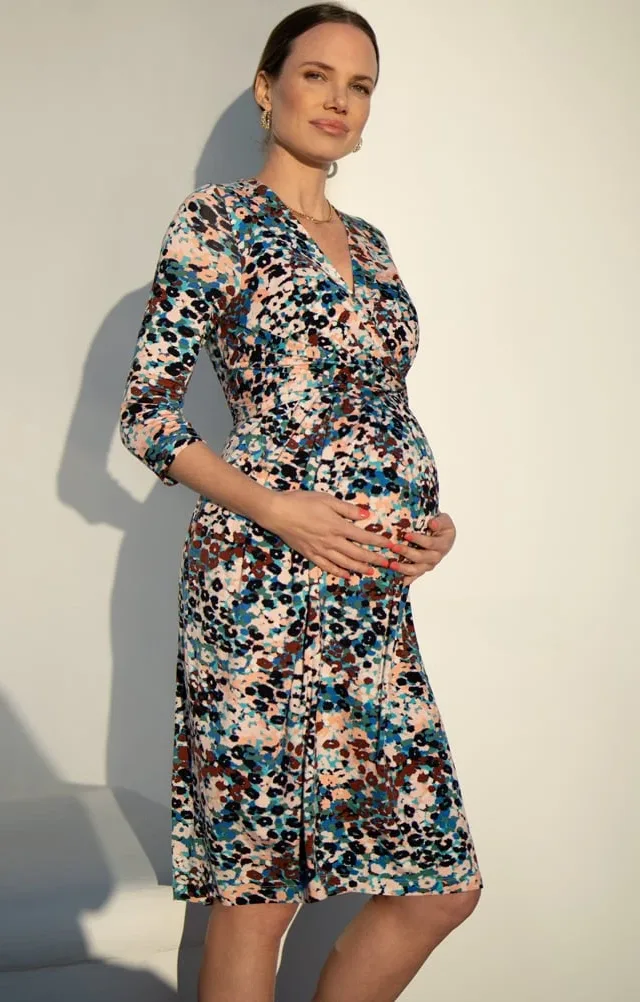 Keeva | Animal Print Jersey Maternity & Nursing Dress