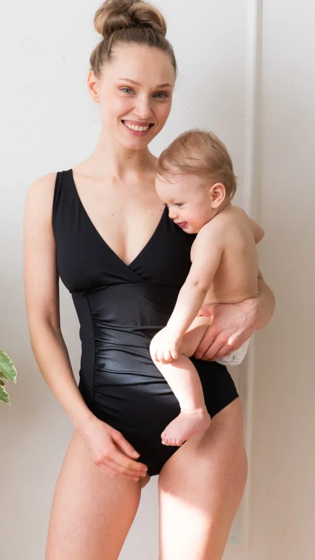 Malibu | Black Post Maternity Shaping Swimsuit