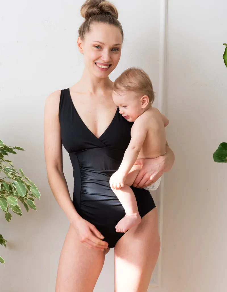 Malibu | Black Post Maternity Shaping Swimsuit