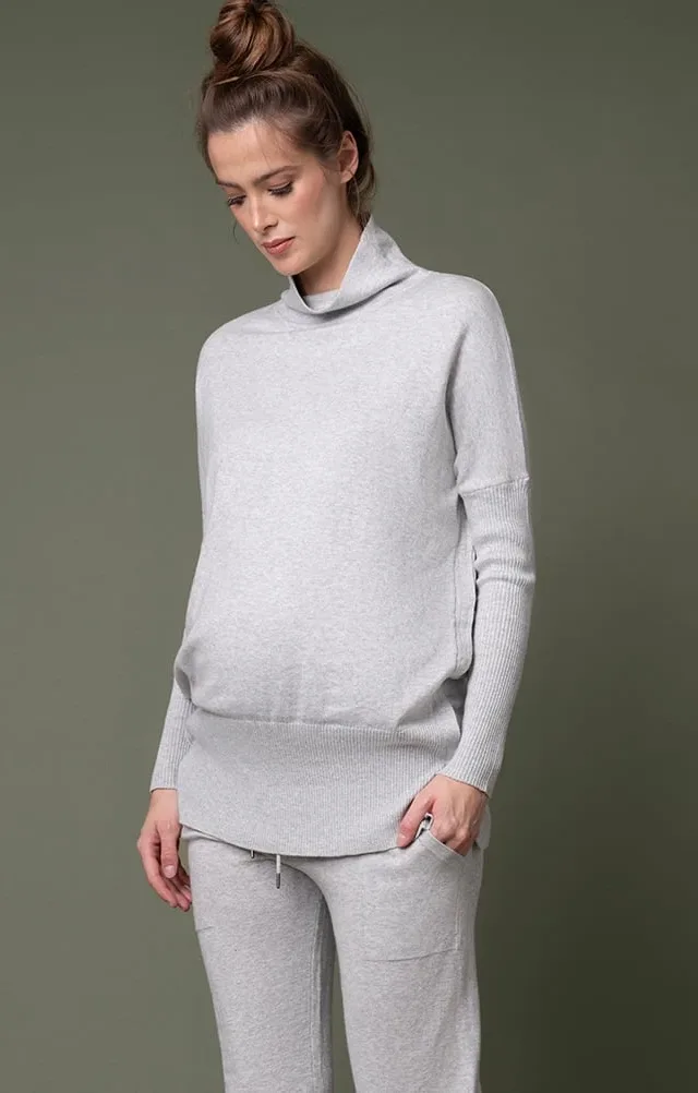 Marnie | Grey Knitted Maternity & Nursing Top