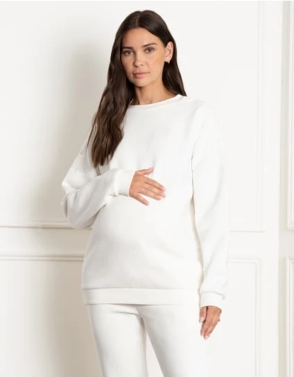 Nuala | Oversized Maternity Jumper With Nursing Poppers