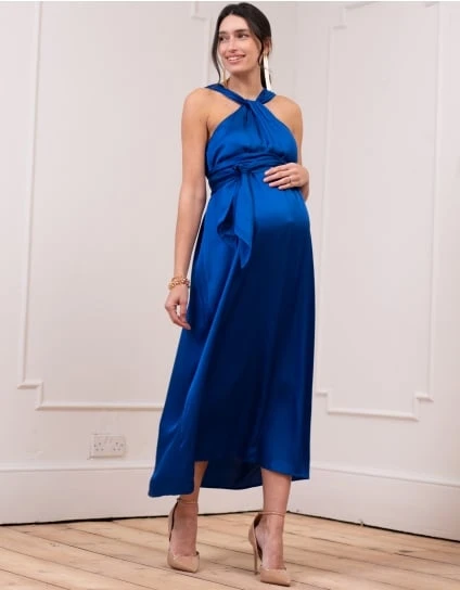 Olethea | Reversible Halter Neck A-Line Maternity Dress