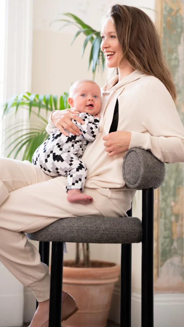 Perdita | Modal Blend Cream Maternity & Nursing Hoodie