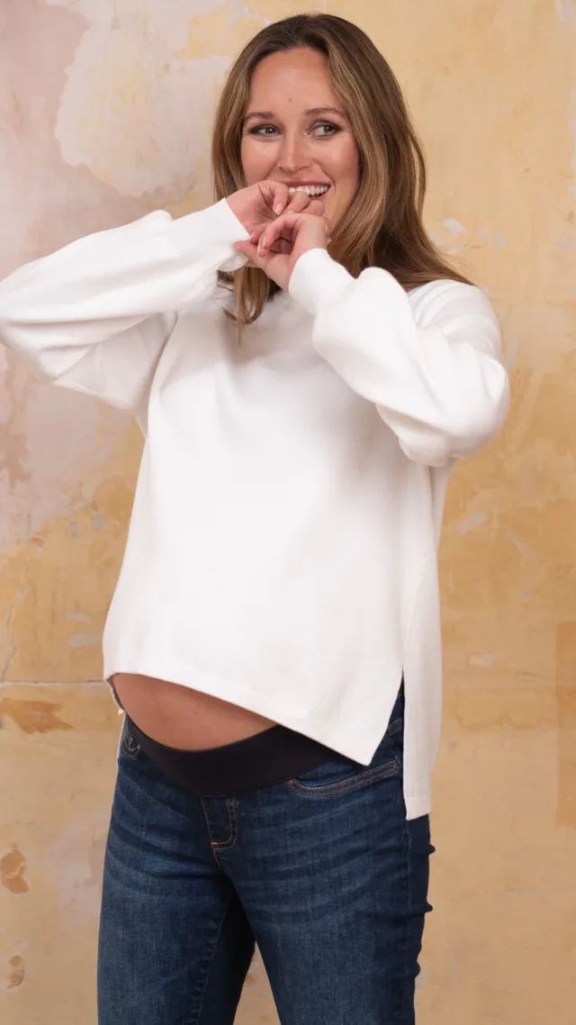 Ren | Cream Maternity & Nursing Sweater