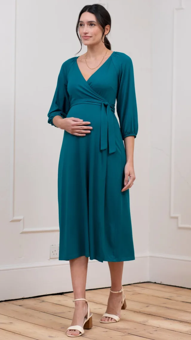 Rithie | Jersey Wrap Maternity-To-Nursing Dress