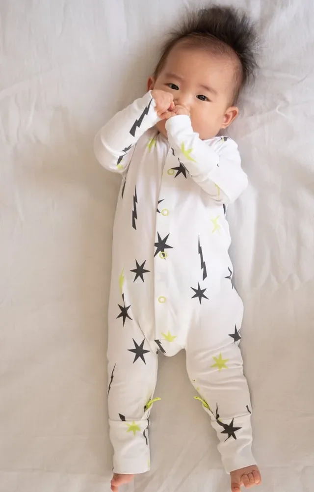 Theodore | Easy Zip Organic Cotton Sleepsuit & Bib Set