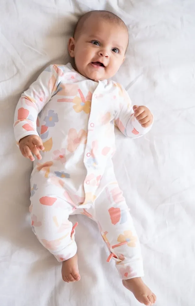 Theodore | Easy Zip Organic Cotton Sleepsuit & Bib Set