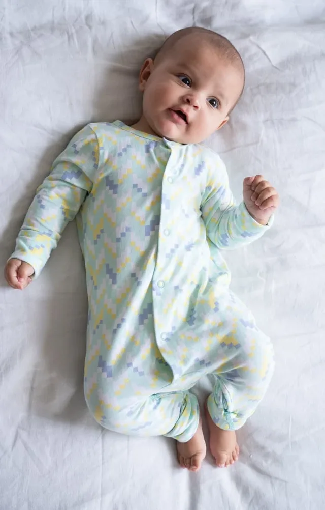 Theodore | Easy Zip Organic Cotton Sleepsuit & Bib Set