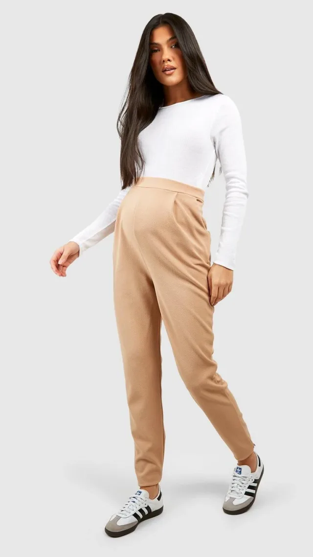 Stone Maternity Tailored Tapered Pants