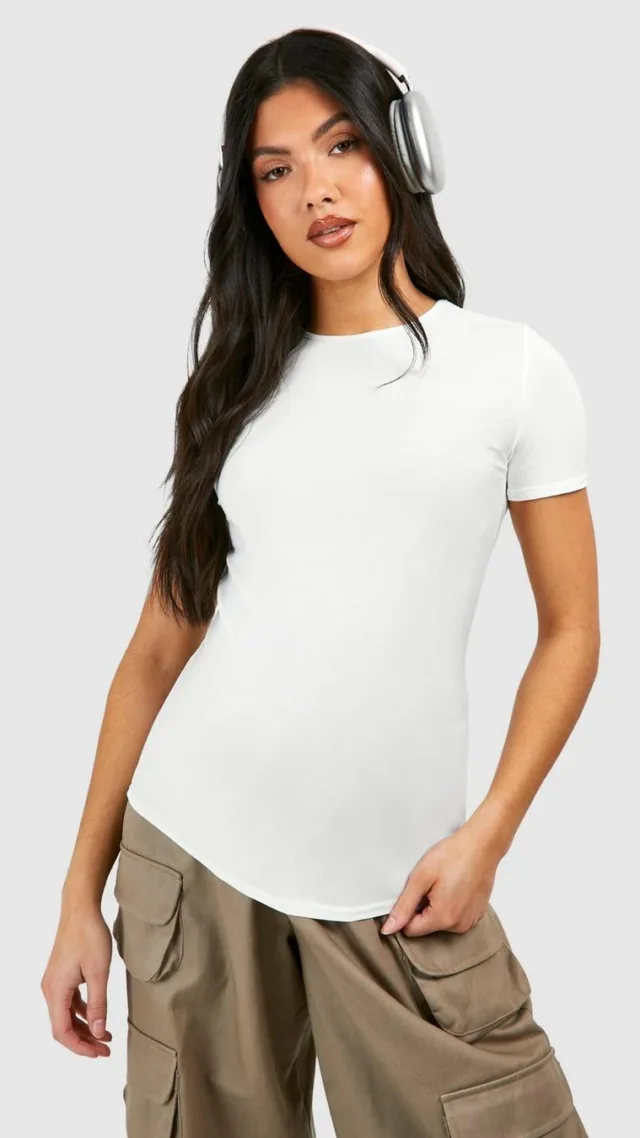 White Maternity Soft Touch Crew Neck T-Shirt