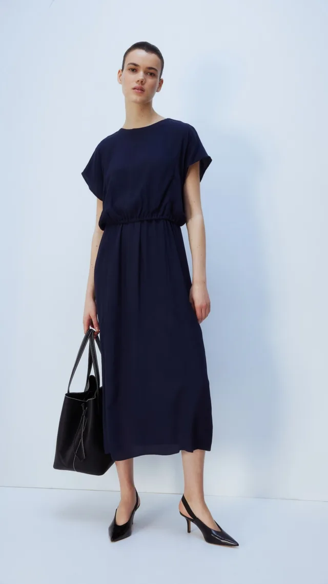 Mama Crepe Nursing Dress