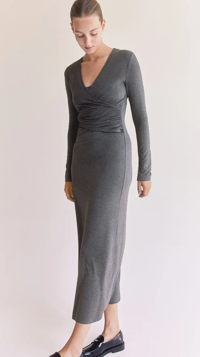 Mama Draped Nursing Dress