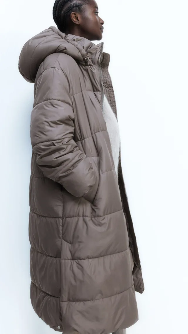 Mama Hooded Puffer Coat