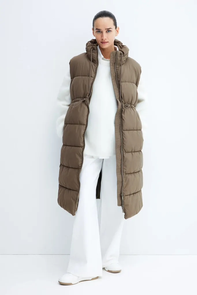 Mama Hooded Puffer Vest