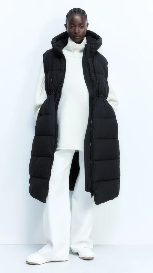 Mama Hooded Puffer Vest