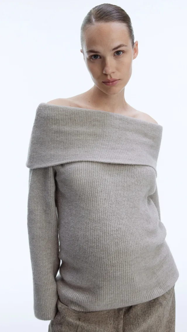 Mama Off-The-Shoulder Sweater