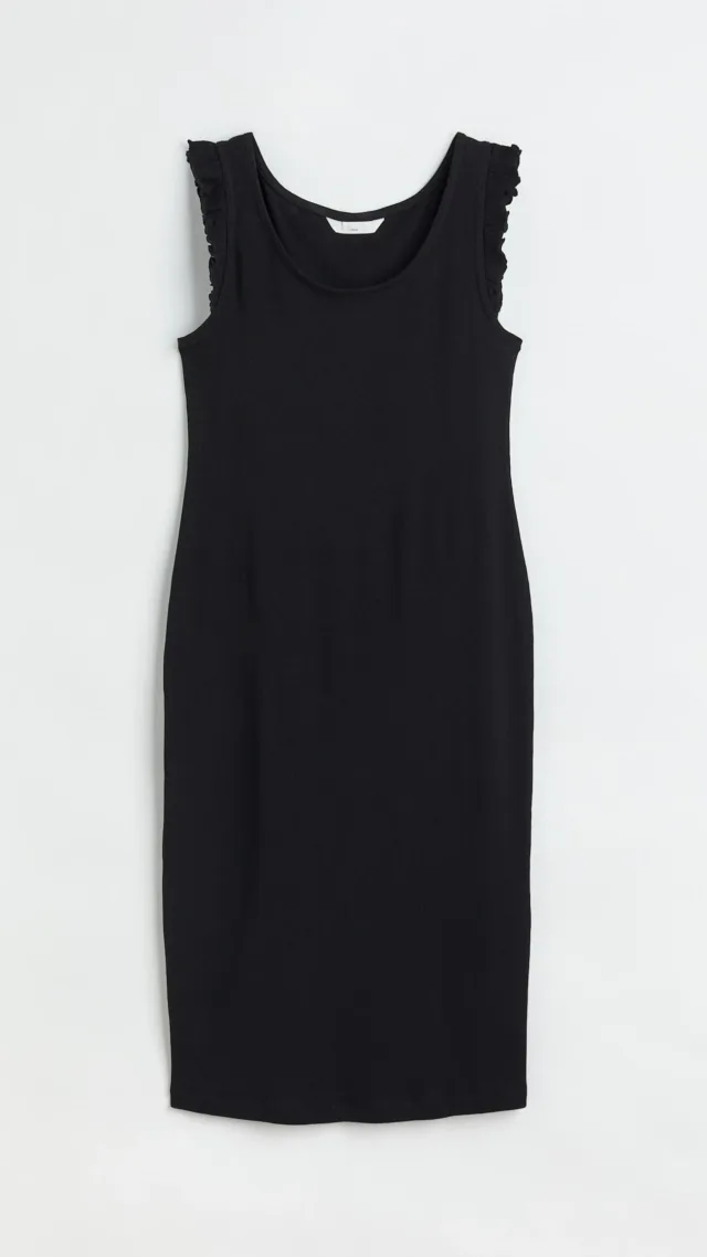 Mama Ruffle-Trimmed Jersey Dress