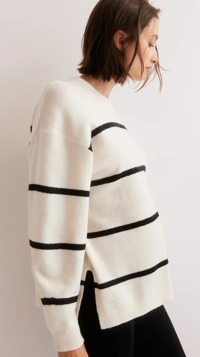 Mama Slit-Hem Sweater