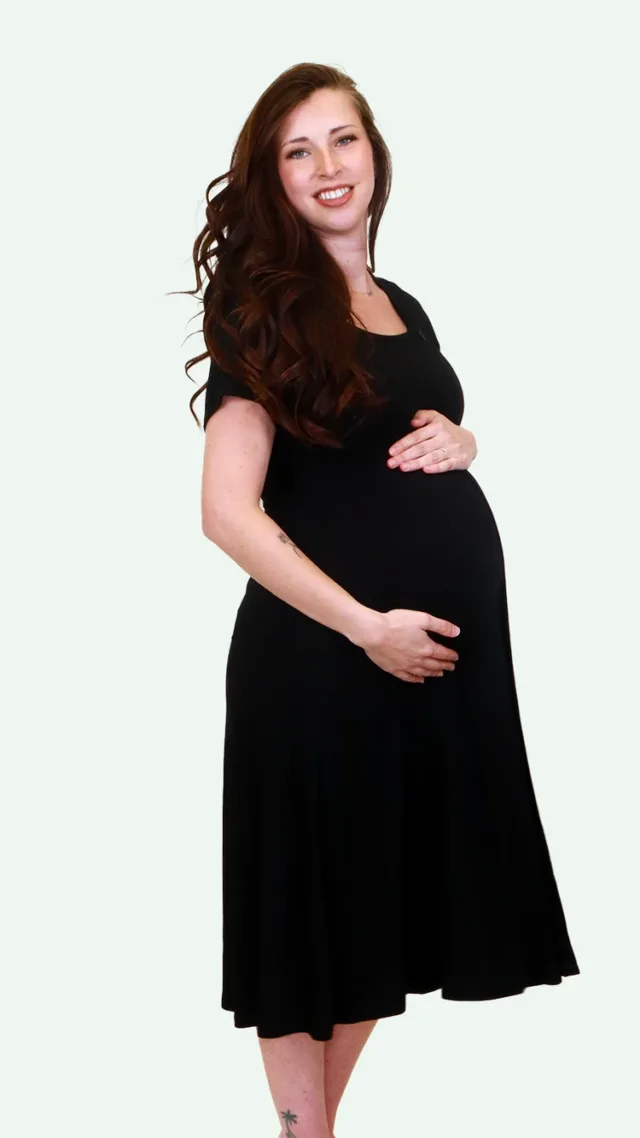 Cassidy Labor & Postpartum Gown In Black