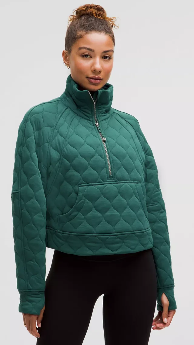 Scuba Oversized Quilted Half Zip