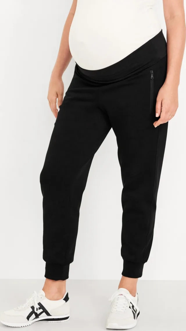 Maternity Dynamic Fleece Rollover Waist Joggers