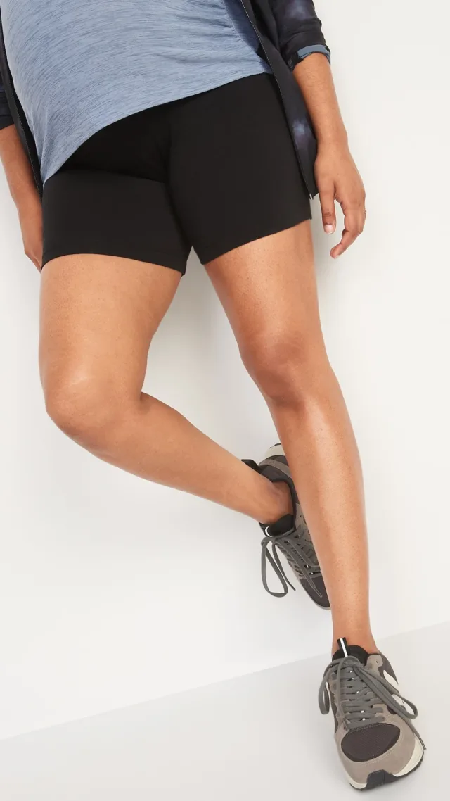 Maternity Full-Panel Biker Shorts -- 6-Inch Inseam