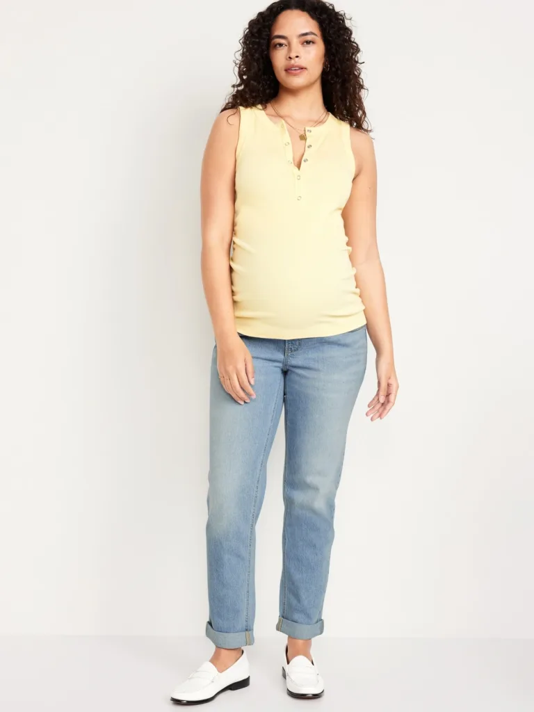 Maternity Full-Panel Boyfriend Jeans