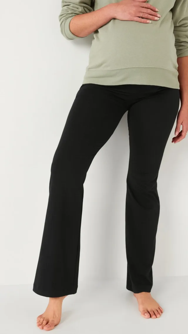 Maternity Full Panel Flare Leggings