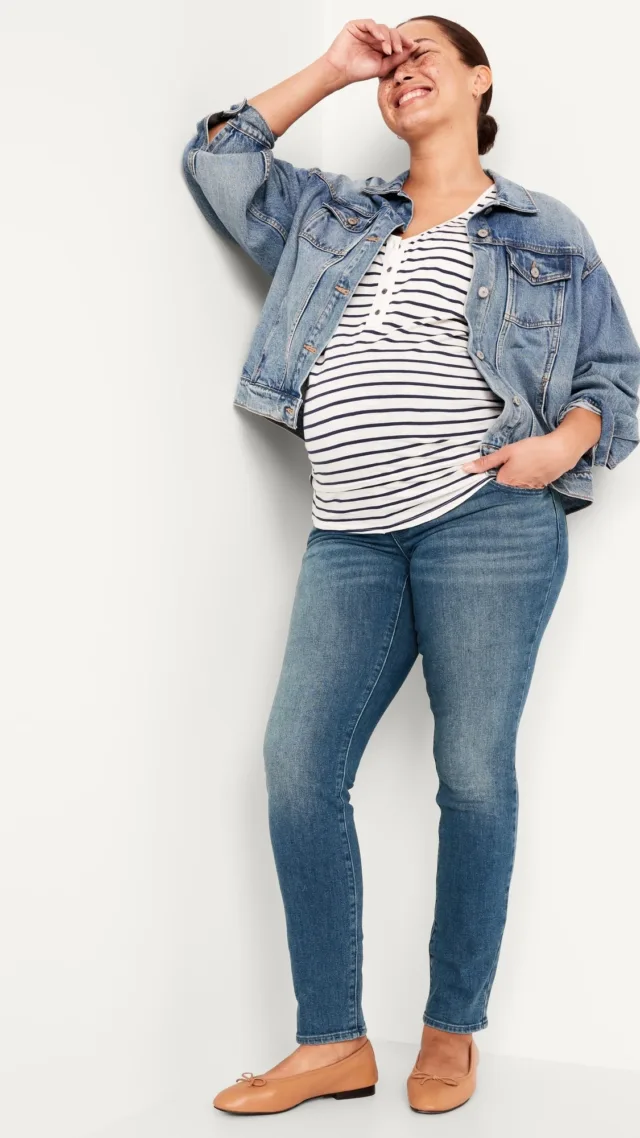 Maternity Full Panel Og Straight Jeans