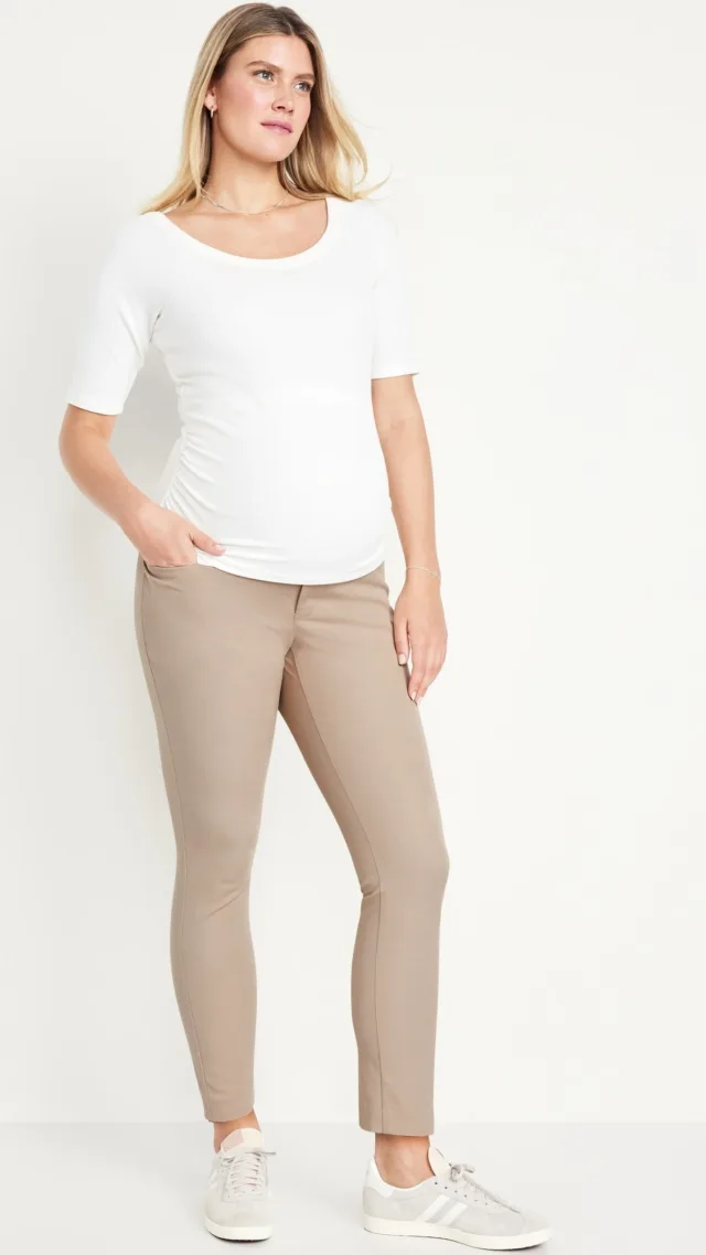 Maternity Full-Panel Pixie Ankle Pants