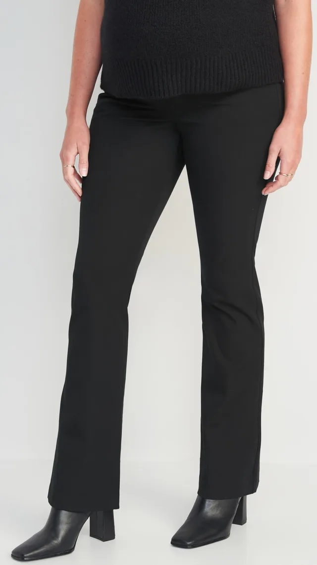 Maternity Full-Panel Pixie Flare Pants