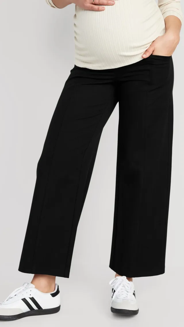 Maternity Full-Panel Pixie Wide-Leg Pants