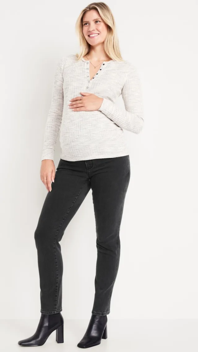 Maternity Full-Panel Vintage Slim Jeans