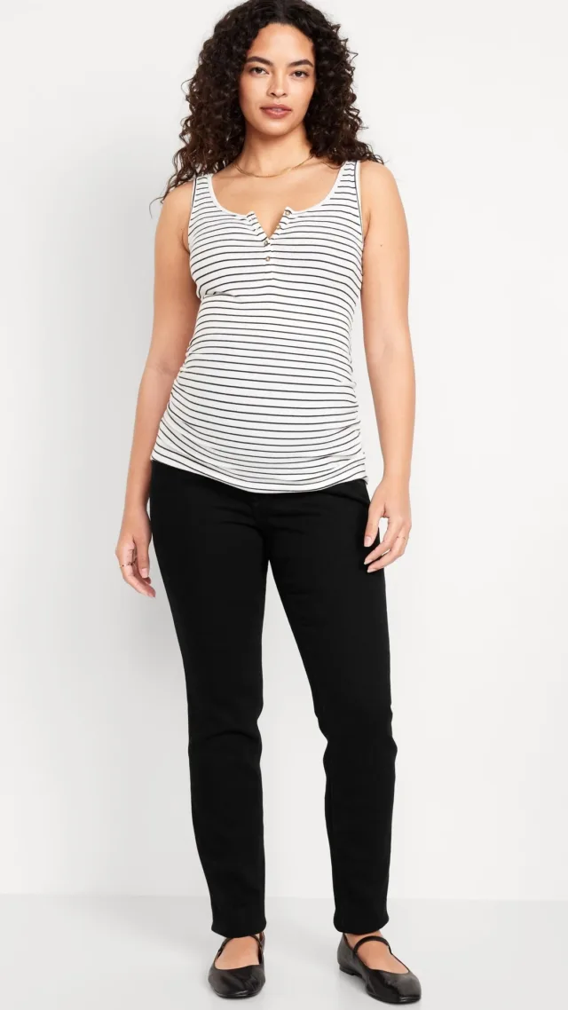 Maternity Full-Panel Wow Straight Jeans