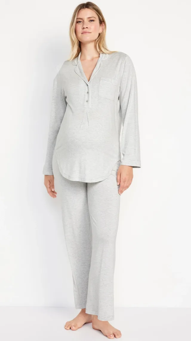 Maternity Knit Pajama Set