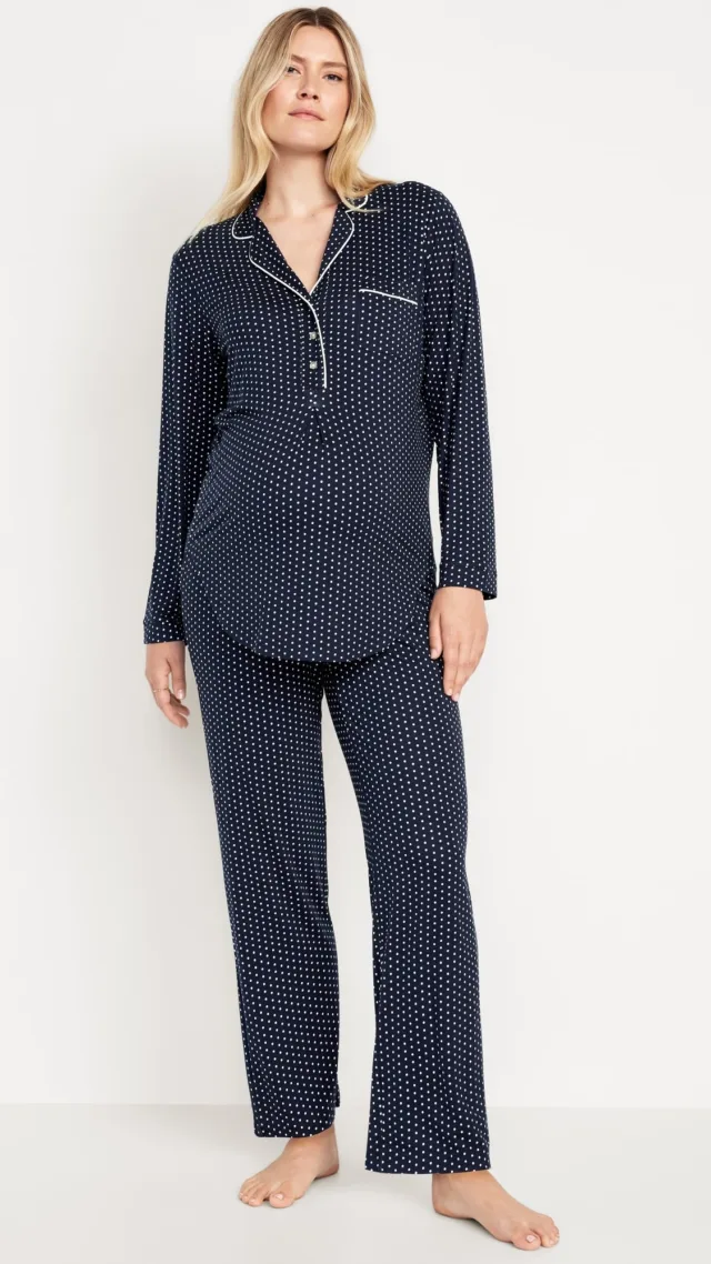 Maternity Knit Pajama Set