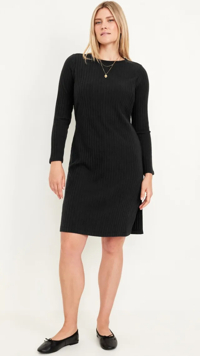 Maternity Long-Sleeve Nursing Dress