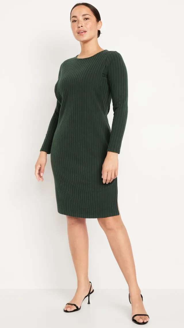 Maternity Long-Sleeve Nursing Dress