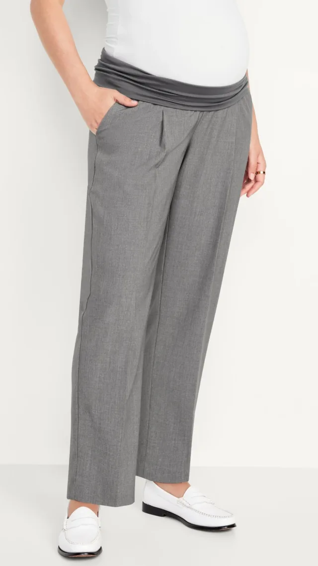 Maternity Rollover-Waist Billie Trouser