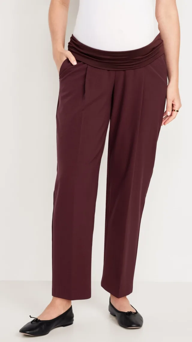 Maternity Rollover-Waist Billie Trouser