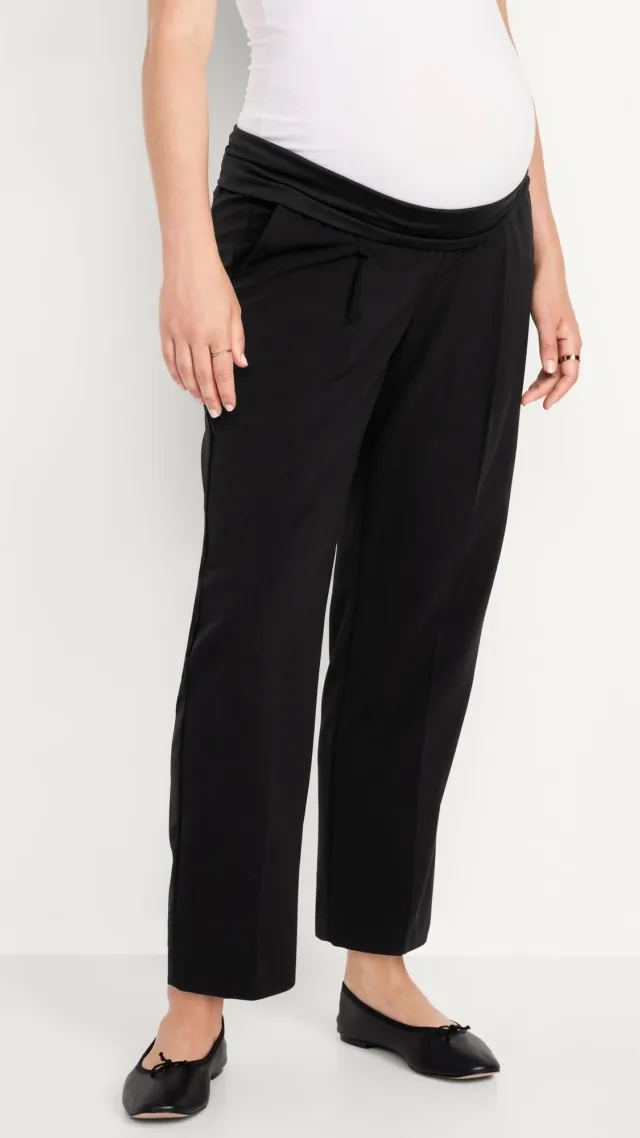 Maternity Rollover-Waist Billie Trouser