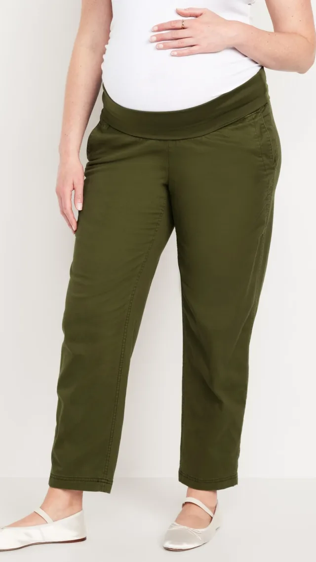 Maternity Rollover-Waist Ogc Chino Pants