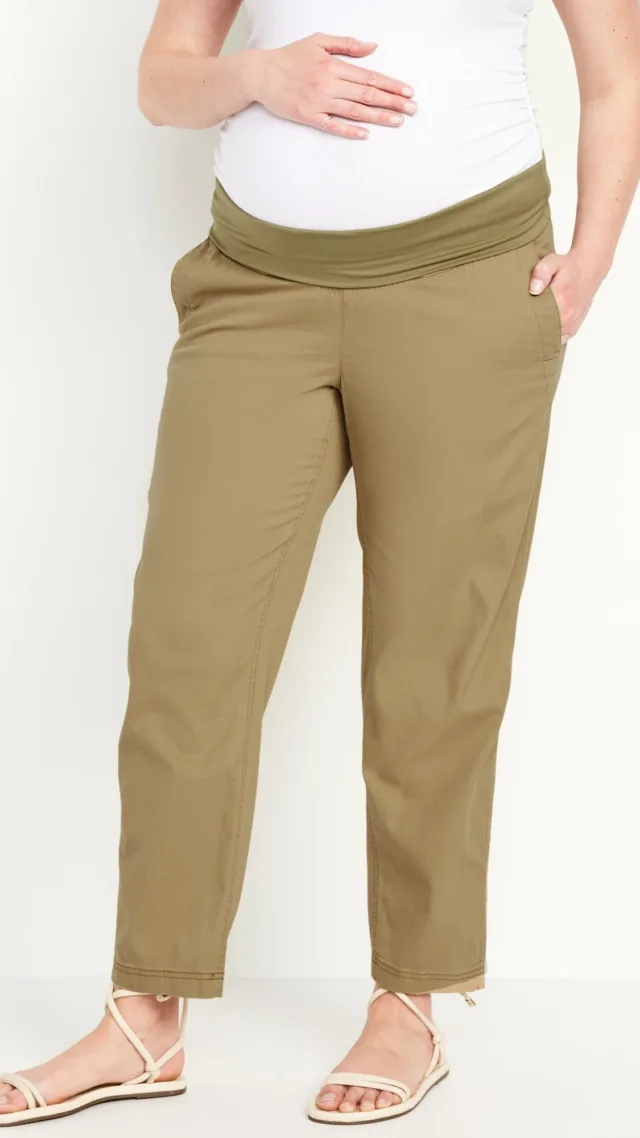 Maternity Rollover-Waist Ogc Chino Pants