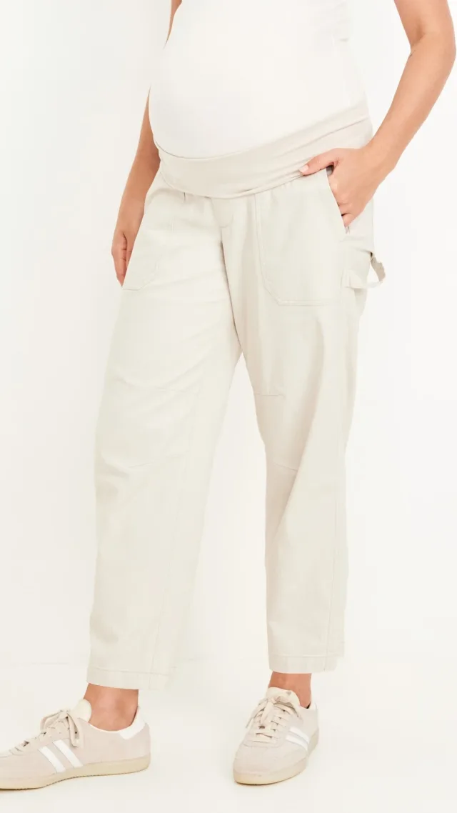 Maternity Rollover Waist Pulla Utility Pants