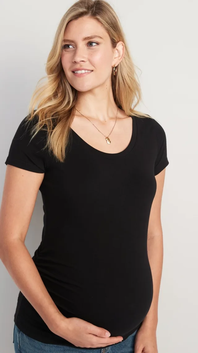 Maternity Scoop-Neck T-Shirt