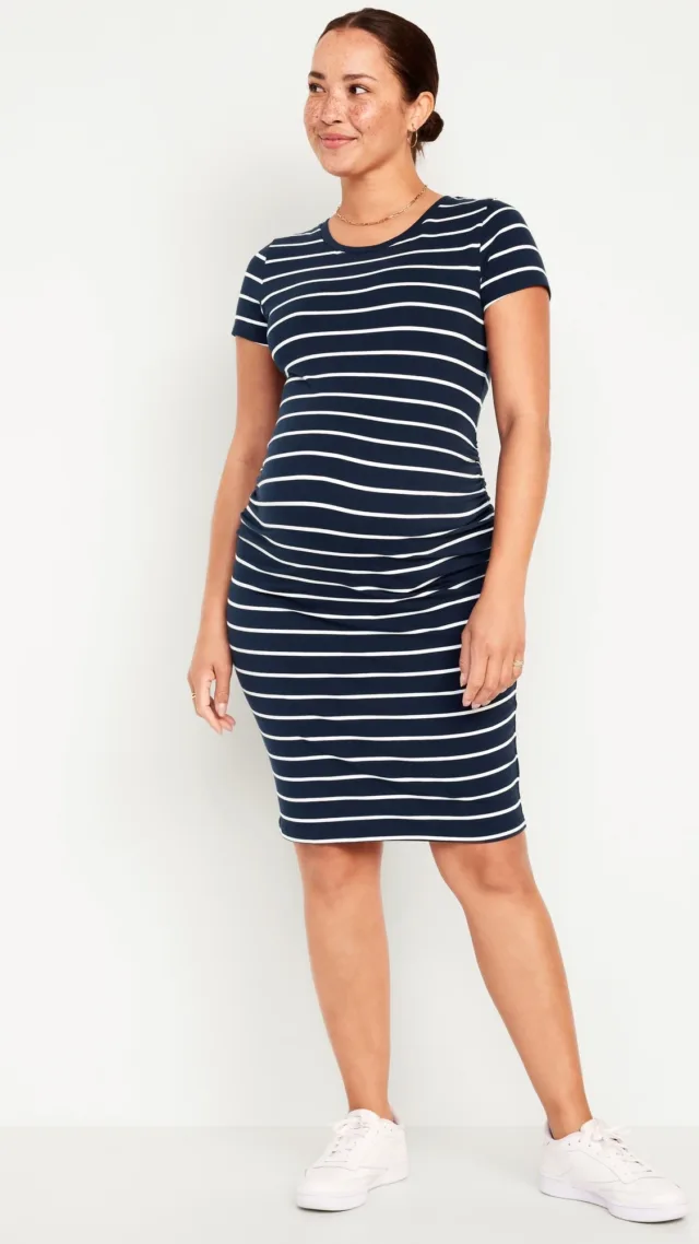 Maternity Short-Sleeve Bodycon Dress