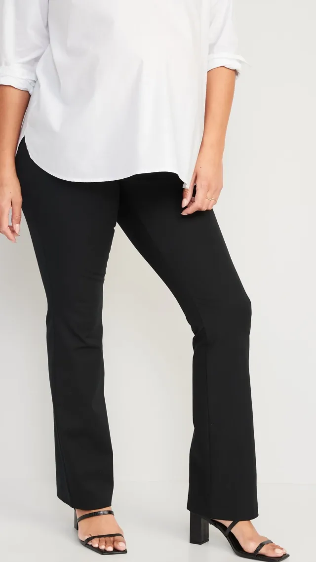 Maternity Side Panel Pixie Flare Pants