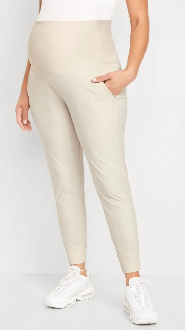 Maternity Sleektech Rollover Waist Joggers