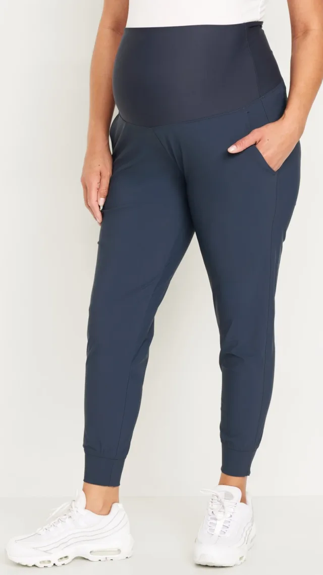 Maternity Sleektech Rollover Waist Joggers