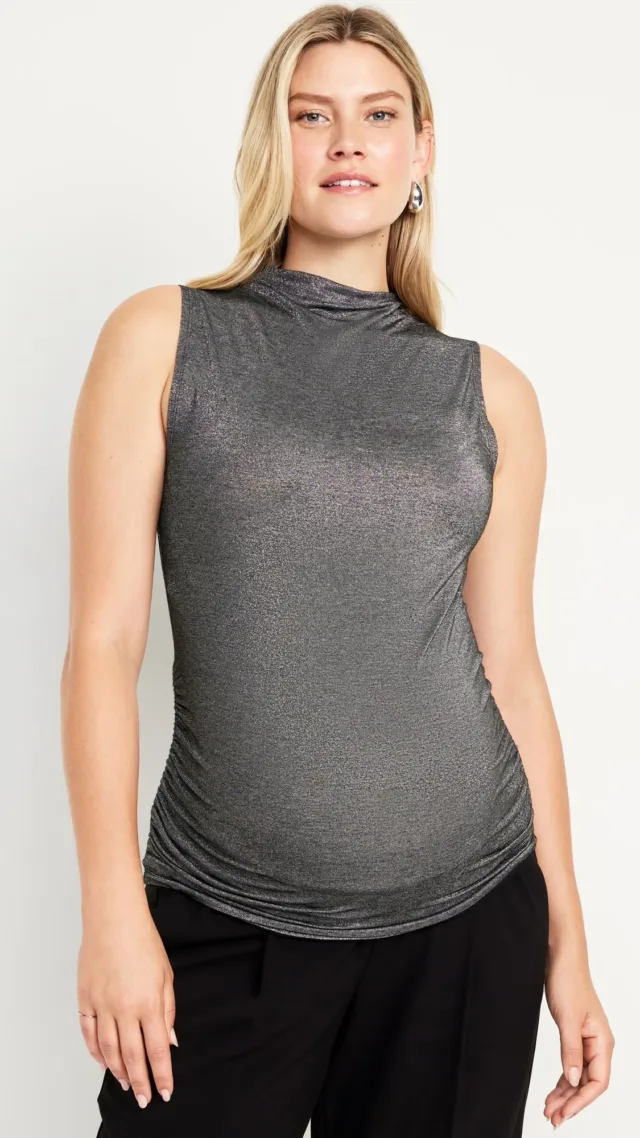 Maternity Sleeveless Shine Top